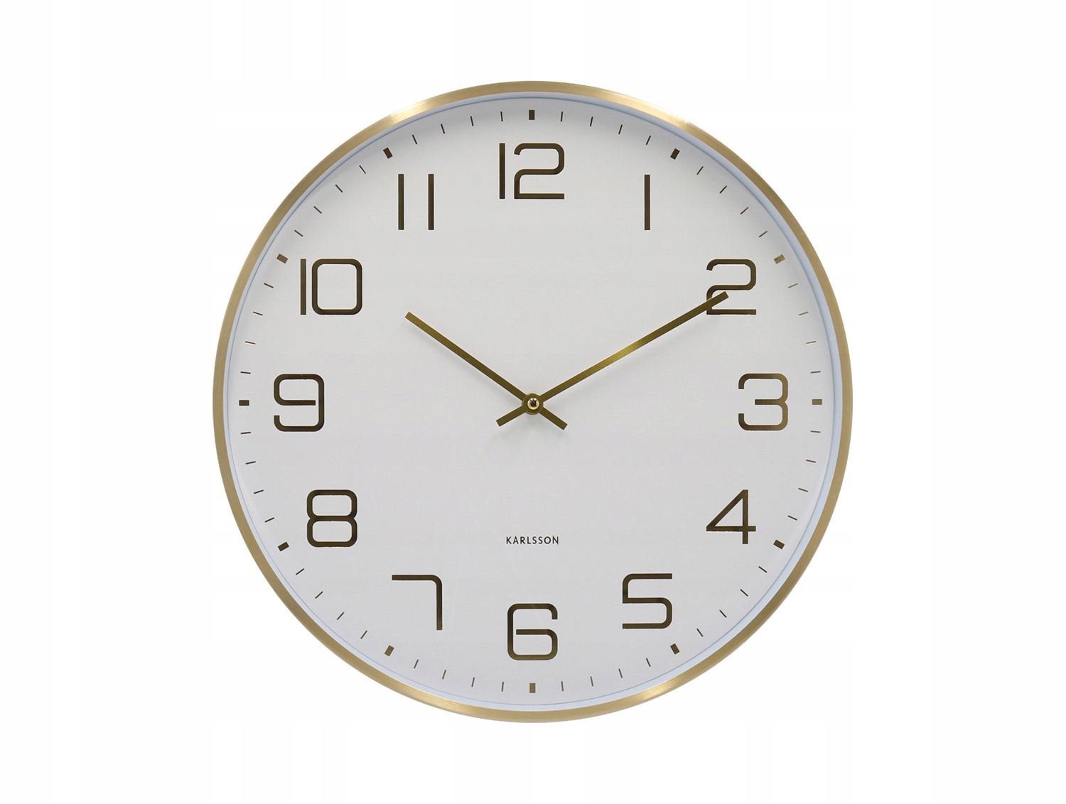 Nástenný Hliníkový Hodinový Strojček Ø 40 CM Biely Batériový, Hĺbka 4,2 CM