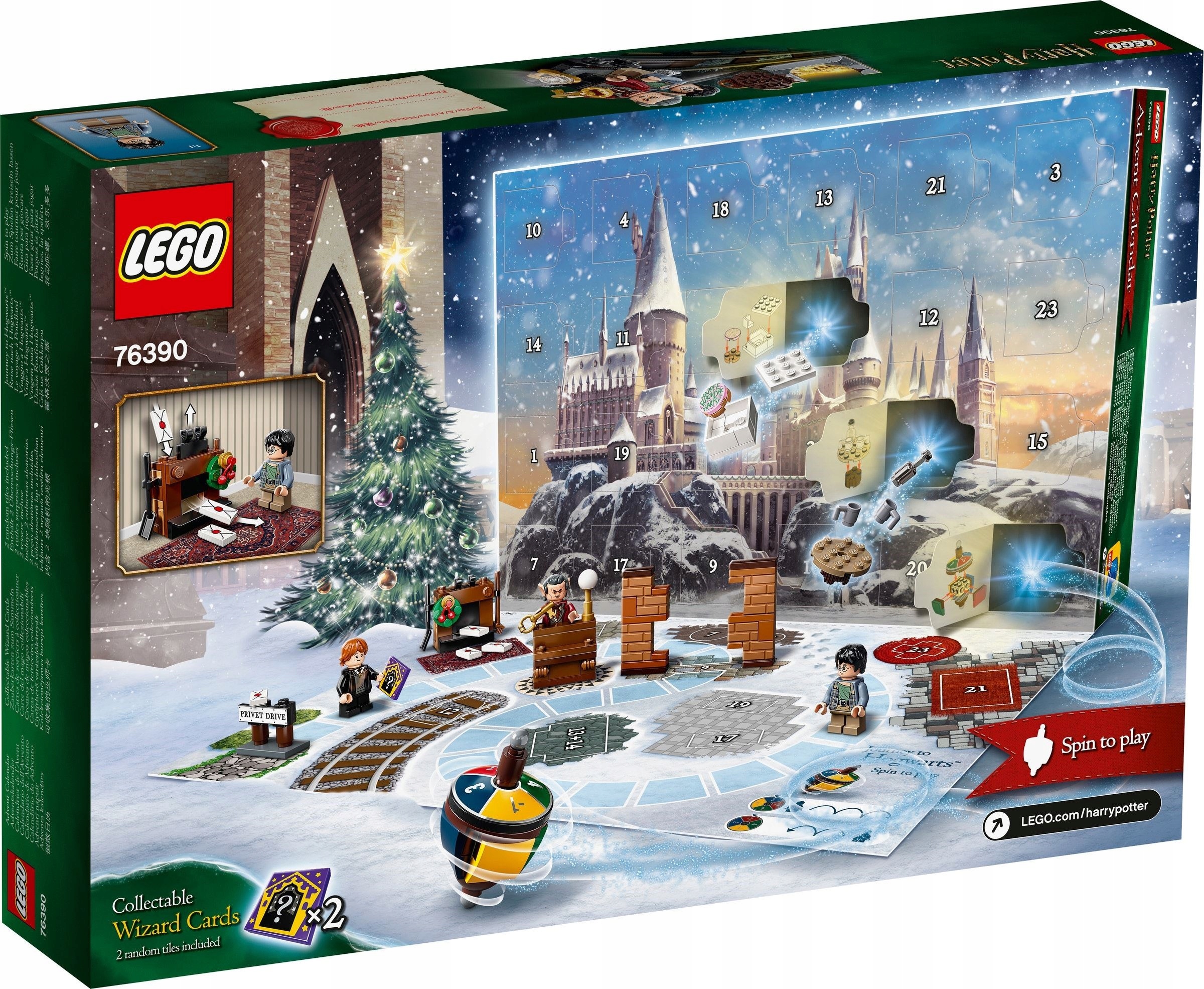Адвент-календарь LEGO Harry Potter 76390, 274 детали, 6 минифигурок и игра с волчком, от 7 лет — фото 4