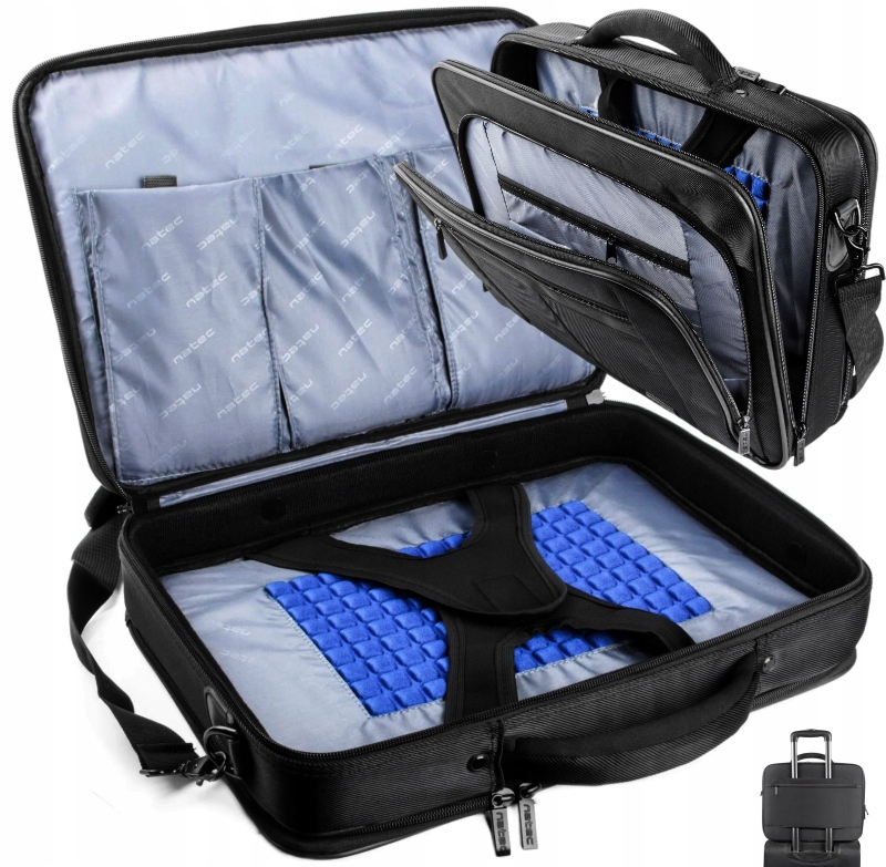 Torba Na Laptopa 17,3 15,6 Natec Boxer Podróżna Wzmocniona Duża Czarna