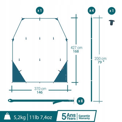 Płachta biwakowa tarp - Fresh XL Kod producenta 257528