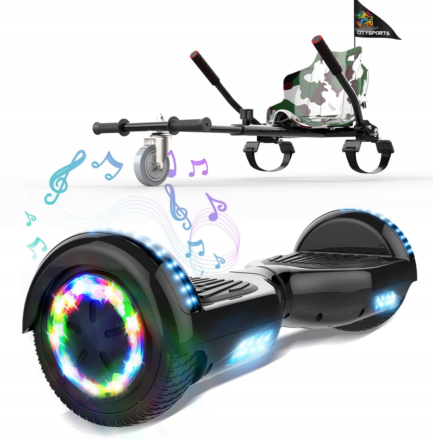 Электрические скейтборды Hoverboard LED с Gokart