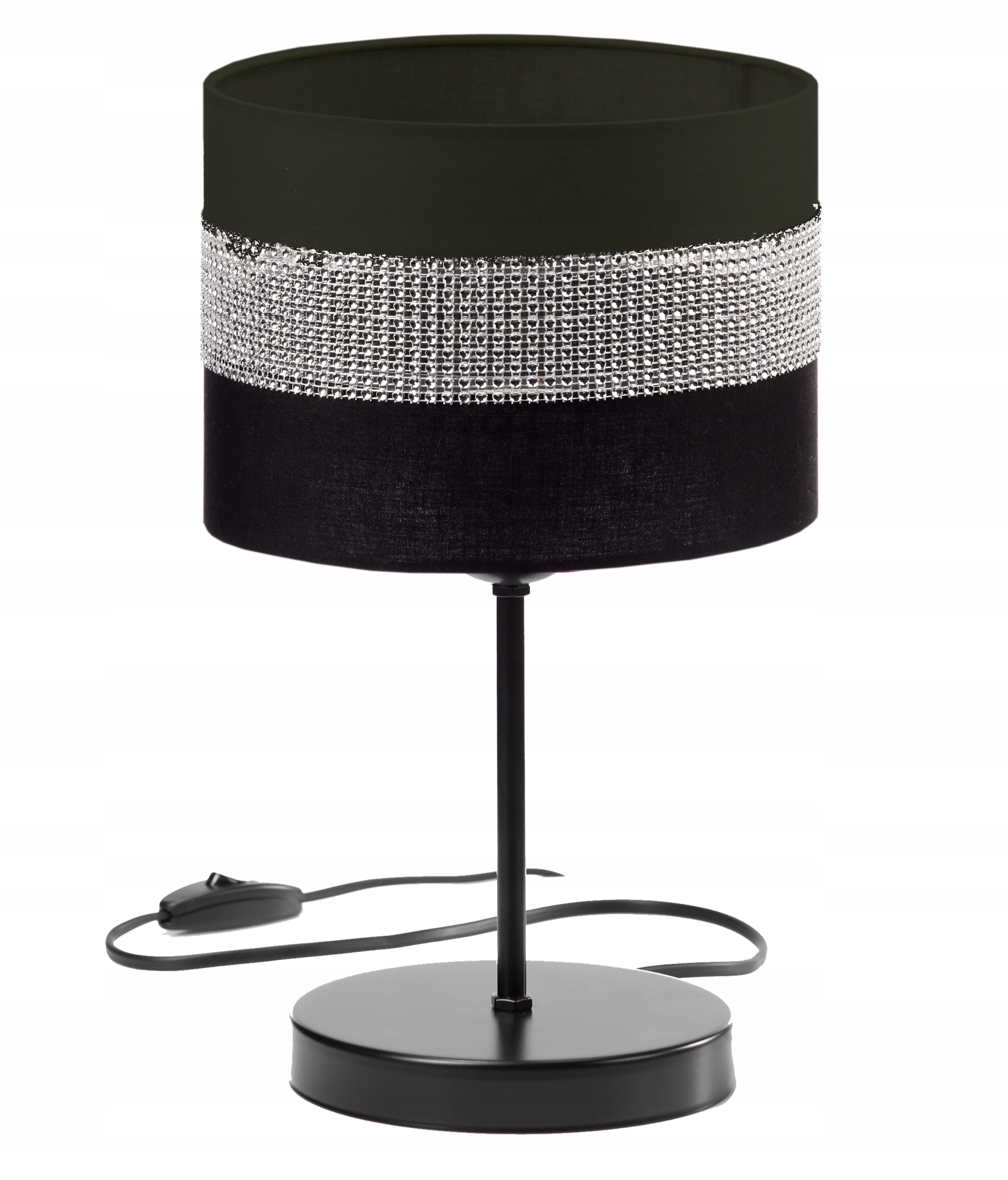 Elegantní Noční Lampa Stolní Abažur Zirkony Křišťály Edison E