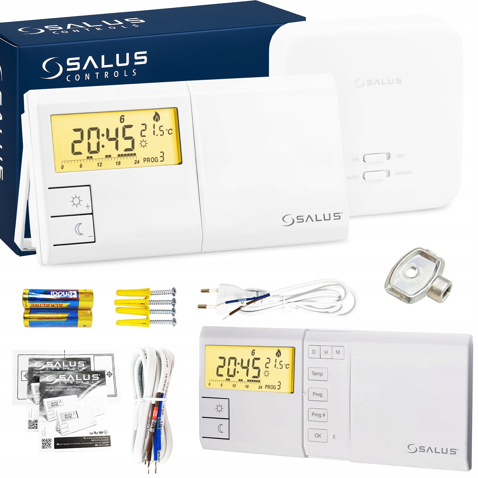 BEZPRZEWODOWY STEROWNIK PROGRAMOWALNY DO KOTŁA PIECA CO SALUS 091FLRFV2
