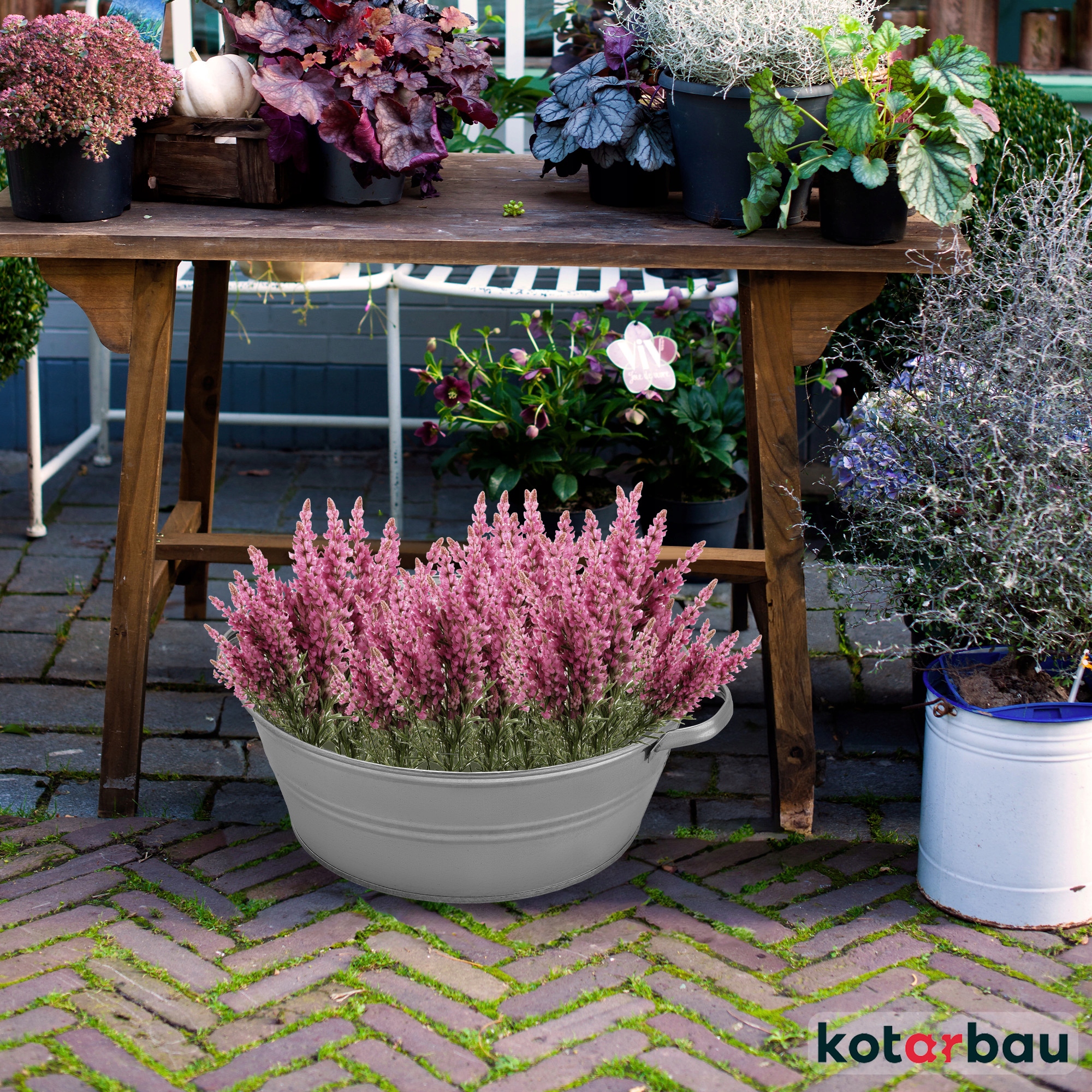 MISKA MISA OCYNKOWANA WANNA DONICA DONICZKA STALOWA OKRĄGŁA KWIATY WODĘ 13L Marka Kotarbau