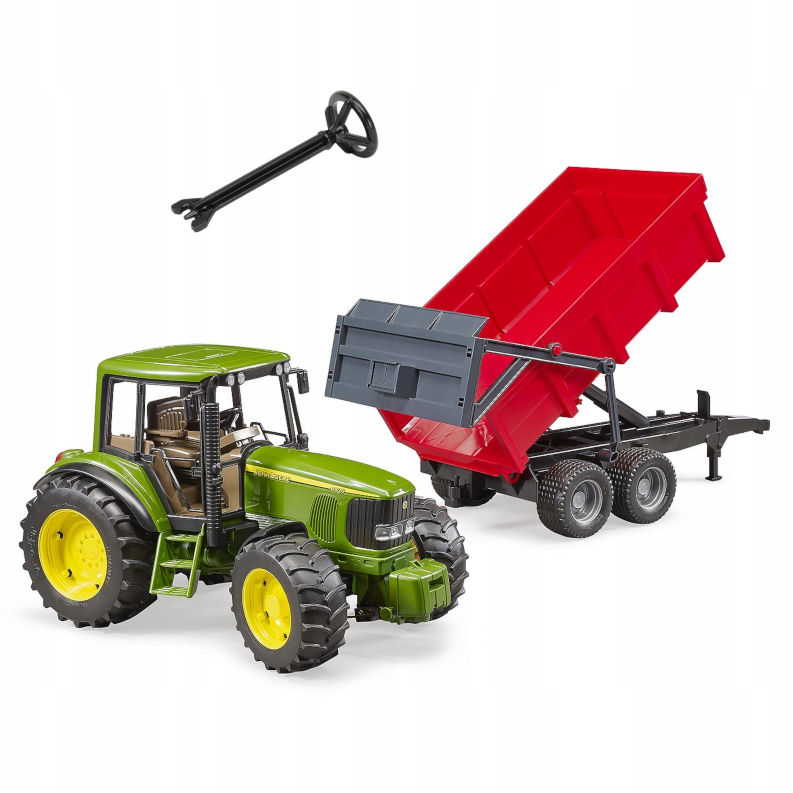 

Bruder 02057 traktor John Deere z przyczepą