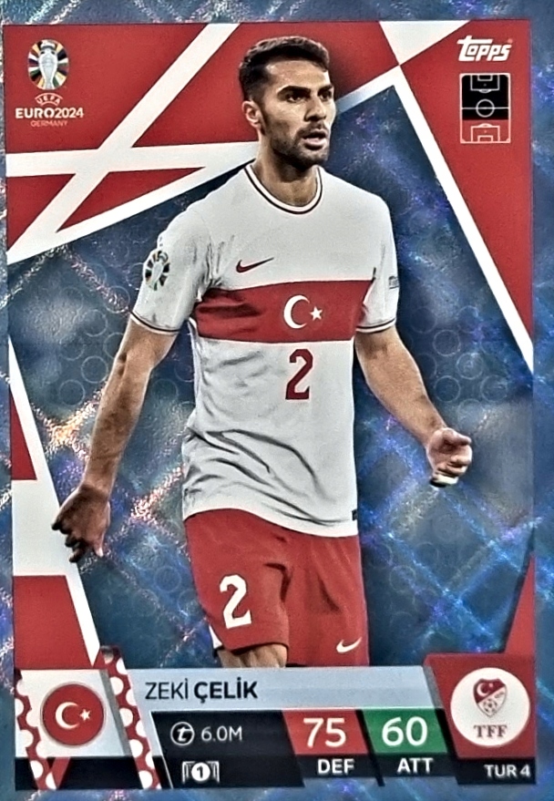 Euro 2024 Topps Match Attax Crystal Tur 4 Zeki Celik Turcja