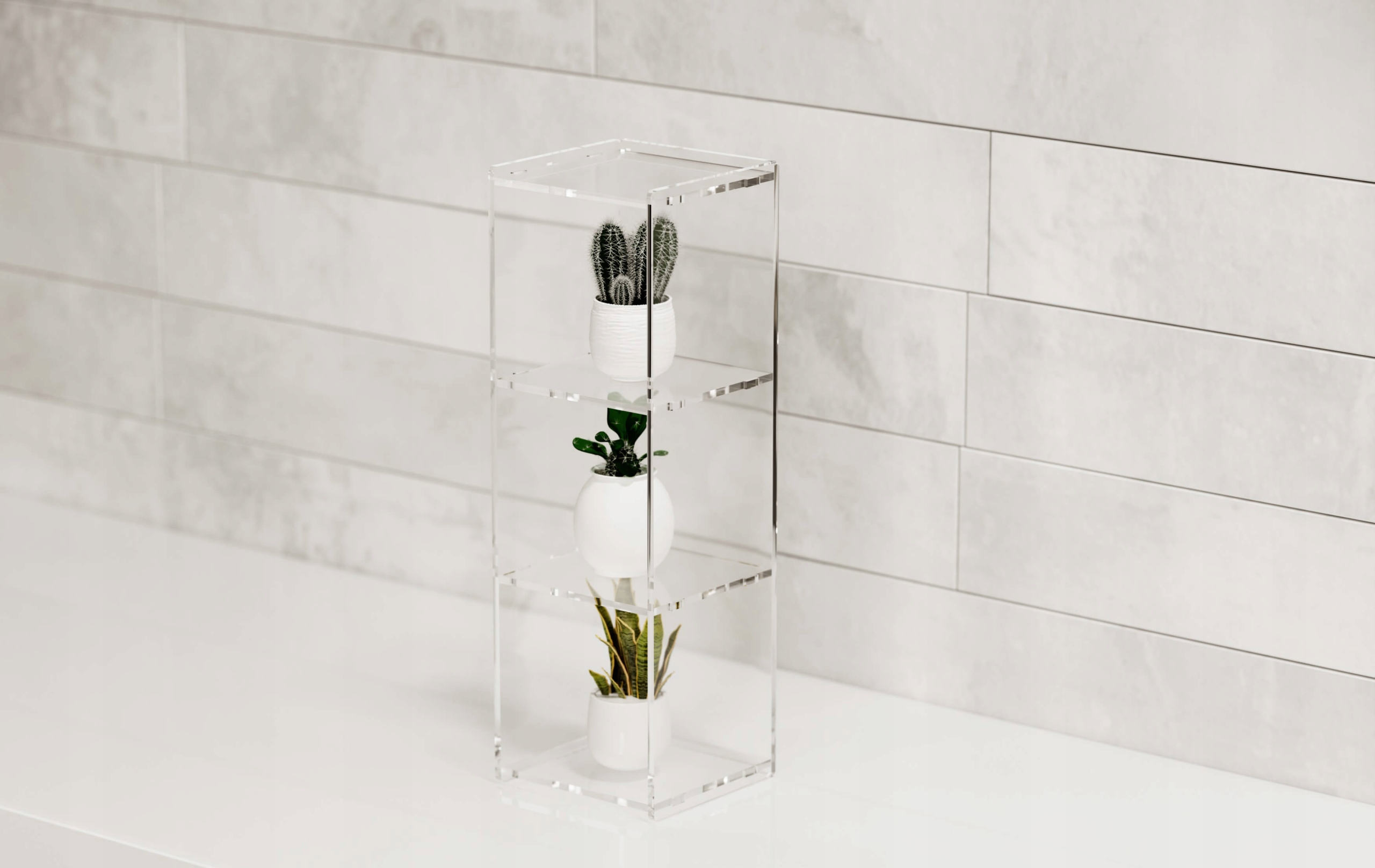 Mini gablotka stojąca witryna PLEXI PLEKSI 4mm 326 x 108 x 105 mm Kod producenta PS 326/108/105 MCJ