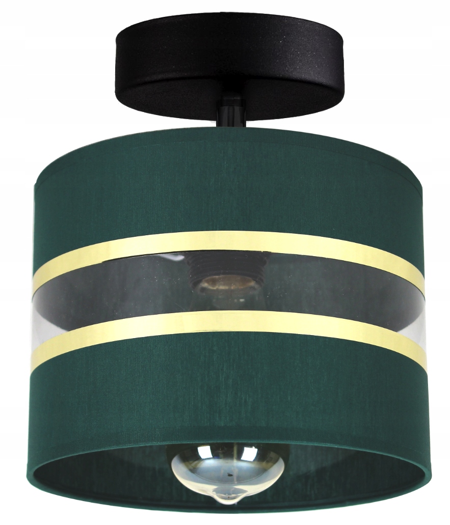 

Lampa Wisząca Żyrandol Plafon Zielony + Złoto Led