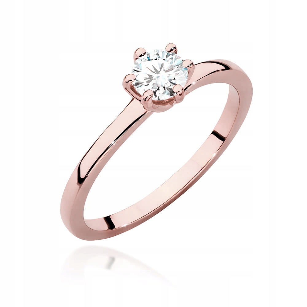 Prstýnek z růžového zlata 585 s brilianty 0,40 ct