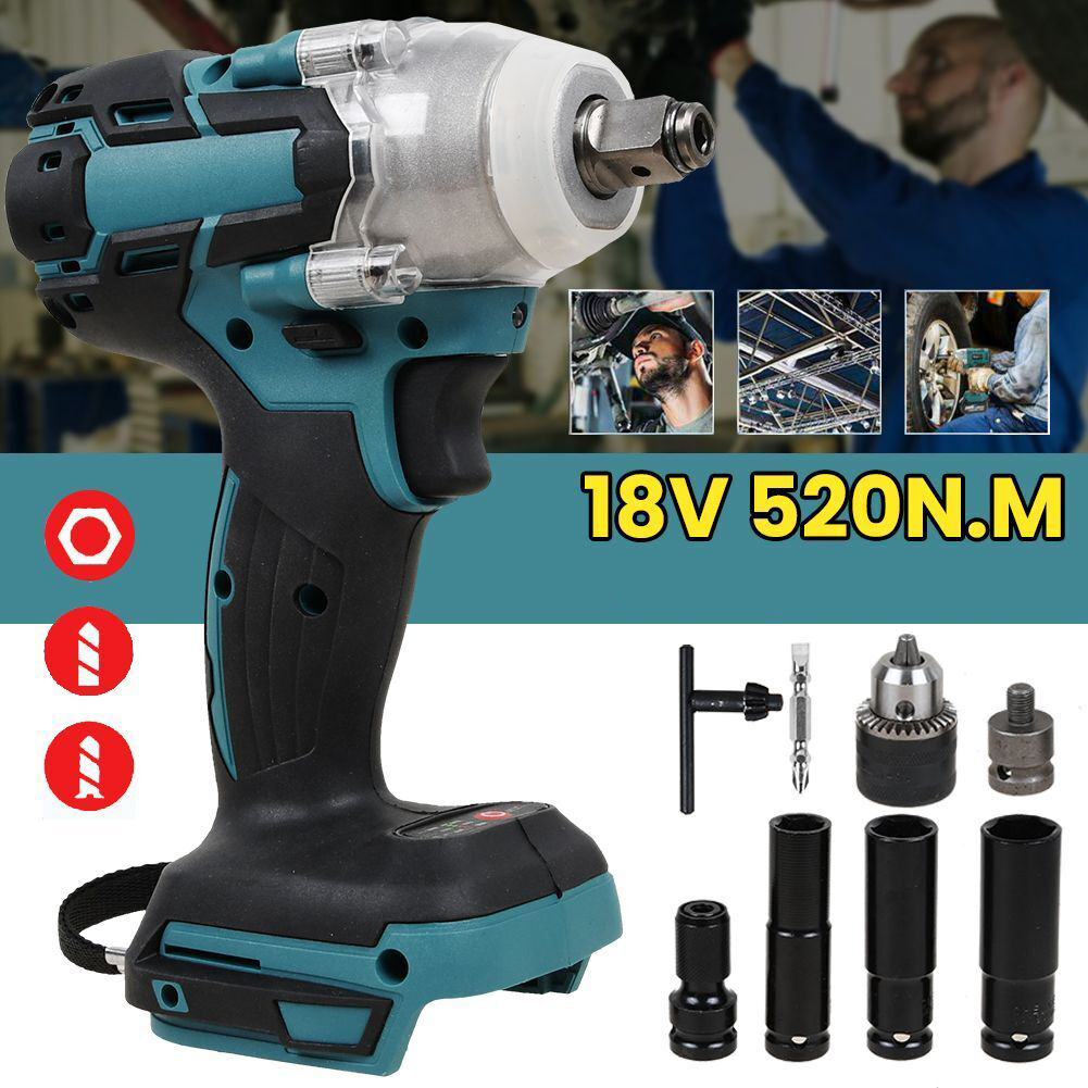 KLUCZ UDAROWY BEZSZCZOTKOWA DO MAKITA AKUMULATORA 520Nm 18V Kod producenta 6TL00916