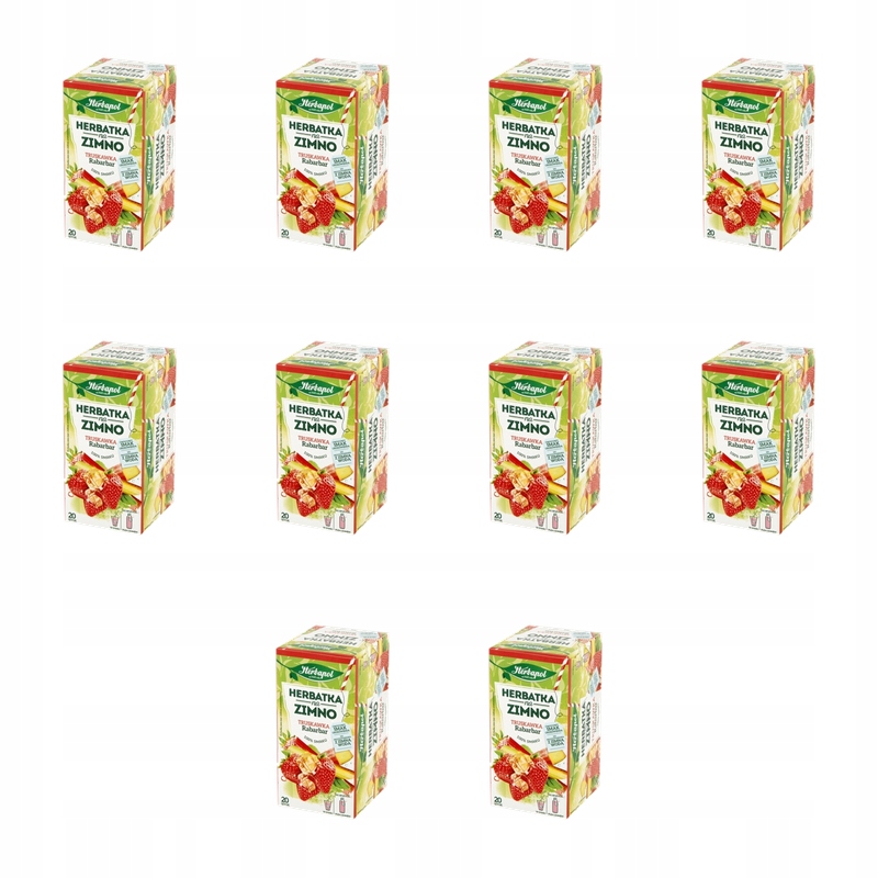 Herbapol Studený čaj Jahoda a rebarbora 20TB/36G X10