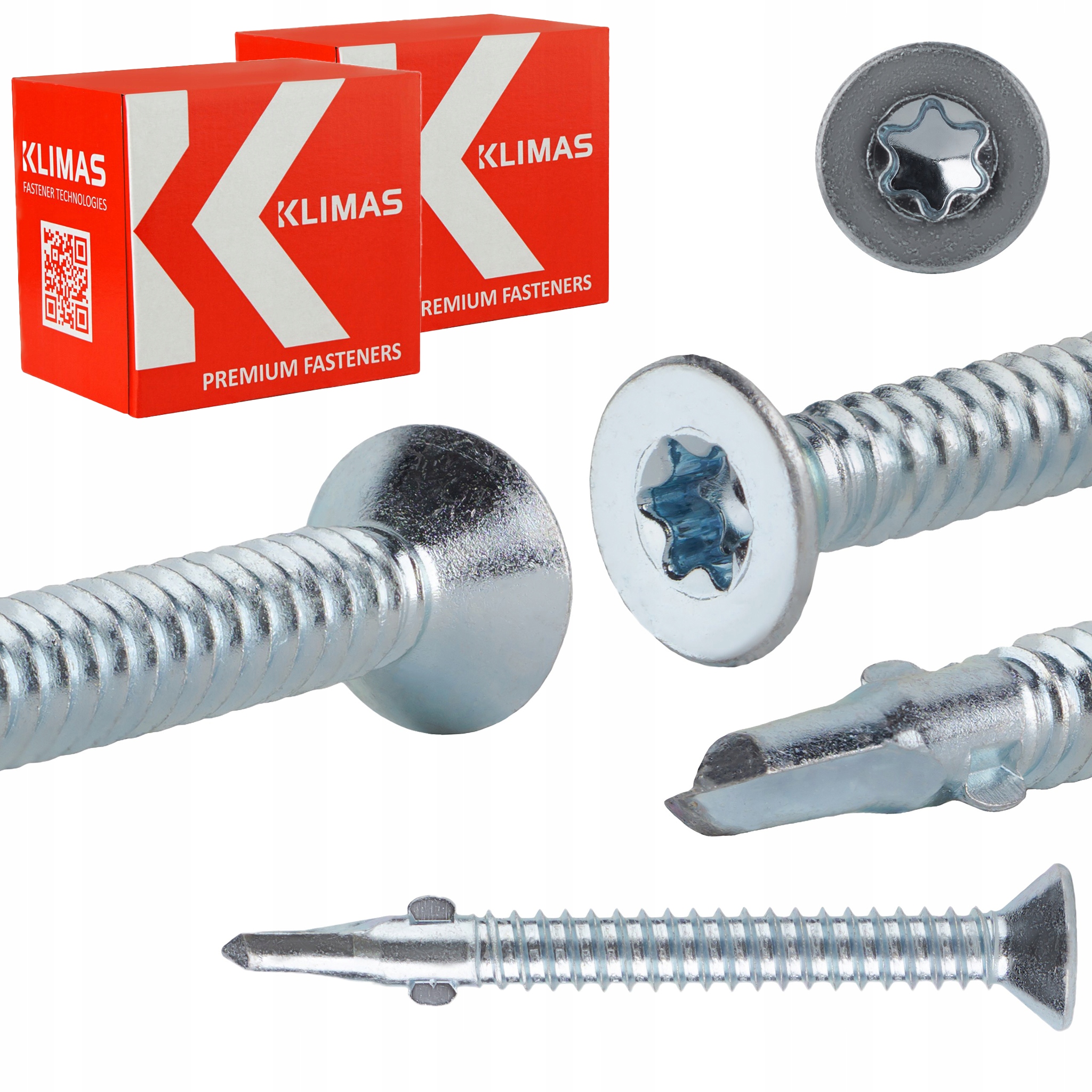 Samovrtné vruty ze dřeva do kovu 6,3x60 mm 400 ks Klimas Wsdst