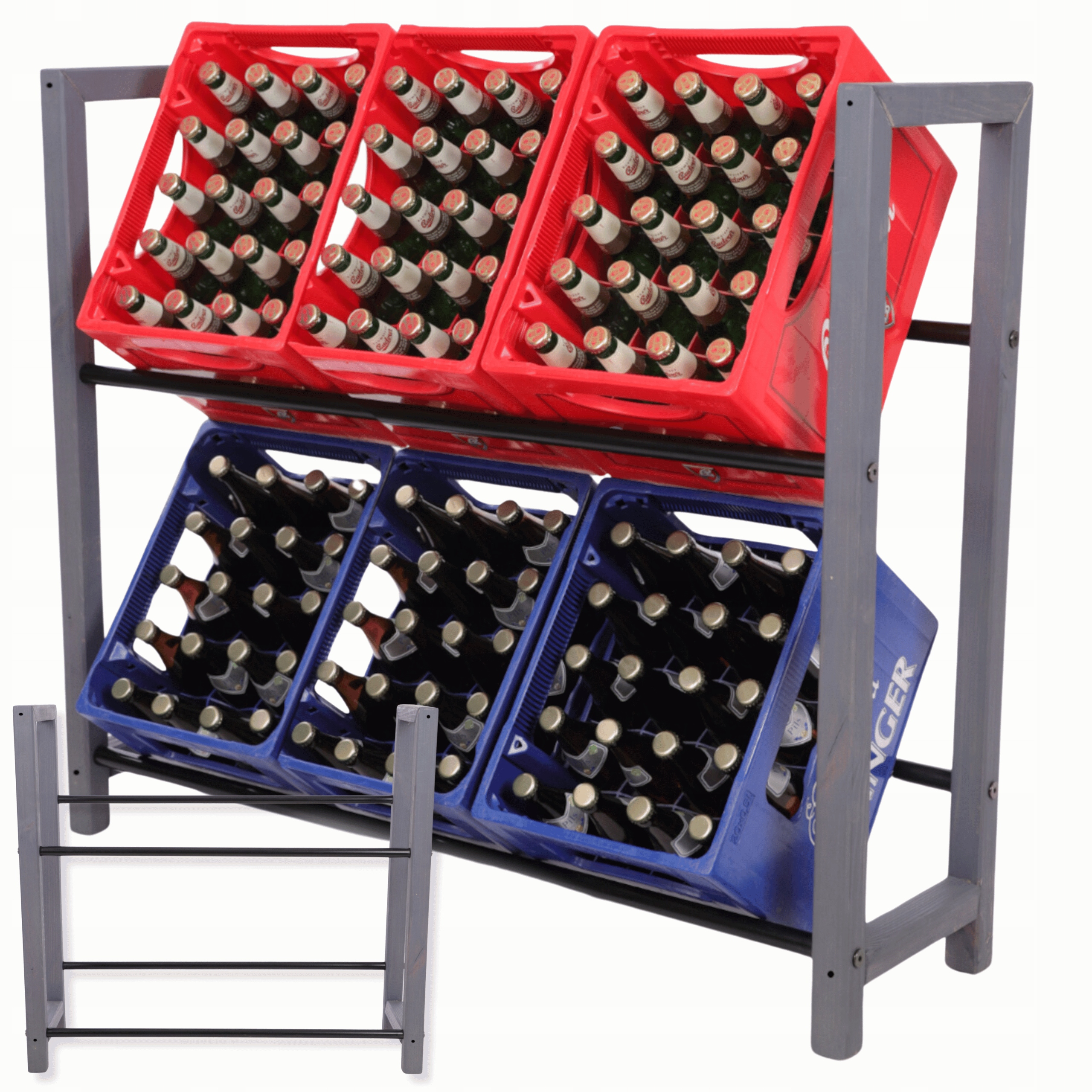 Regál na nápoje, pivo, stojan na transportéry, Kovové Tyče, Eko