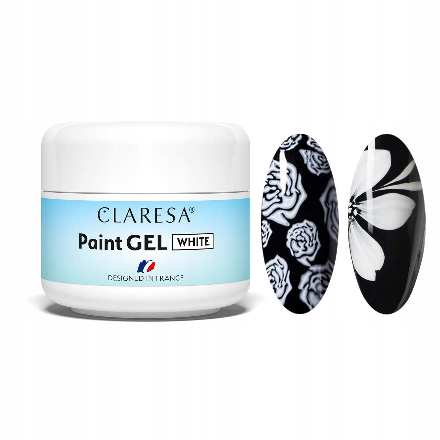 PAINT GEL WHITE żel do zdobień biały CLARESA 5ml 13287327342 Allegro.pl