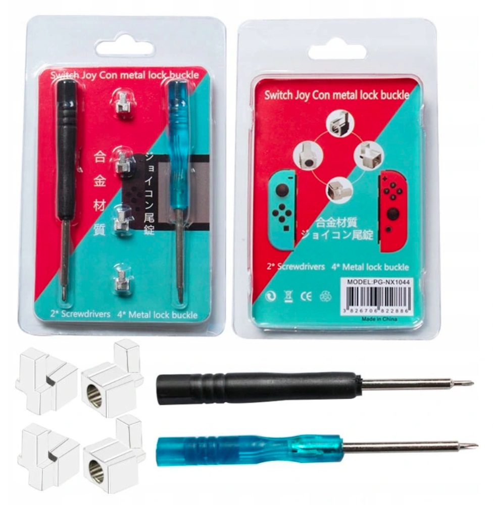 ZESTAW NAPRAWCZY METALOWE RYGLE ZATRZASKI ZACZEP DO JOY-CON NINTENDO SWITCH
