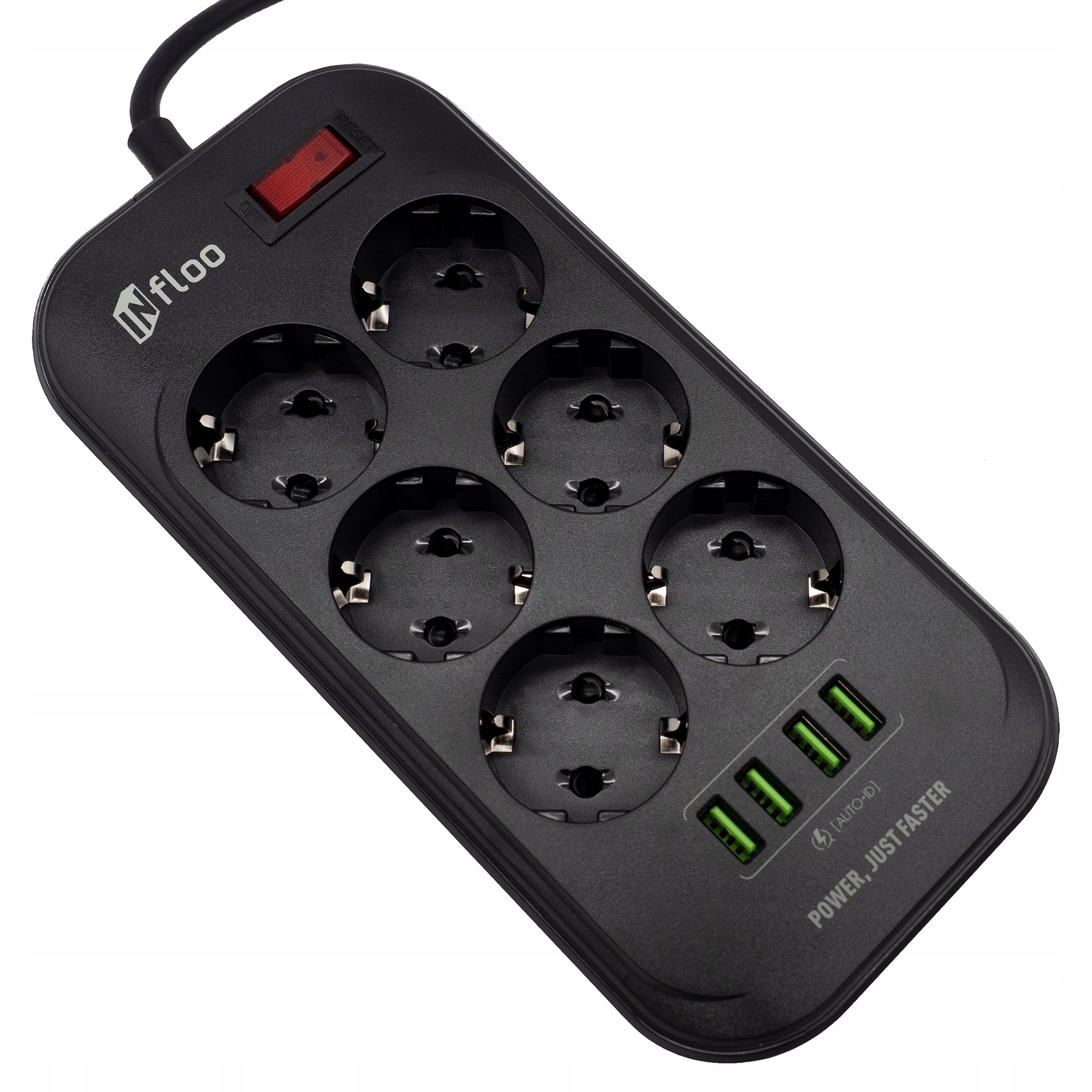 

Listwa Zasilająca Przedłużacz 3m 6 Gniazd 4xUSB