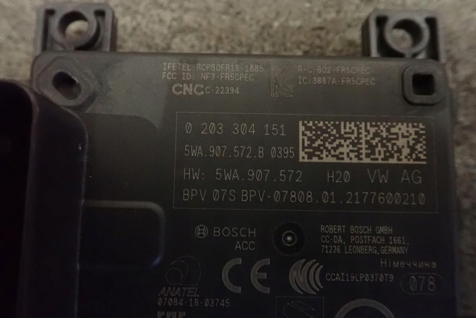 Radar distronic VW SEAT SKODA AUDI 5WA907572B