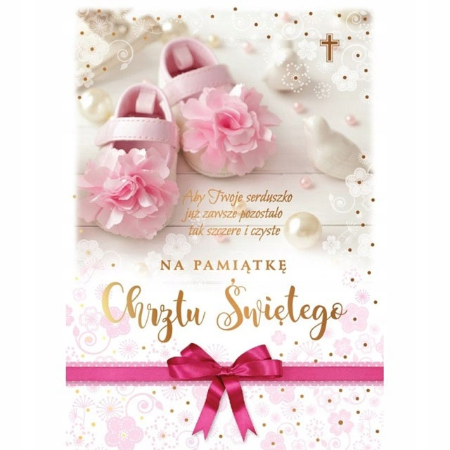 KARNET 3D - NA PAMIĄTKĘ CHRZTU ŚWIĘTEGO - BUTKI