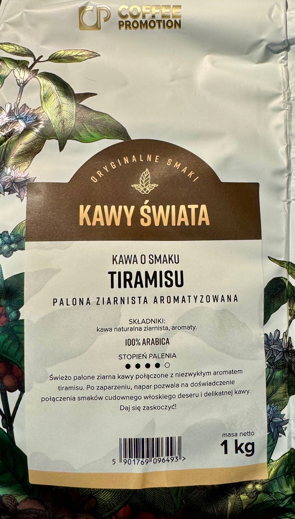 Coffee Kawa Ziarnista o Smaku Tiramisu 1000 g