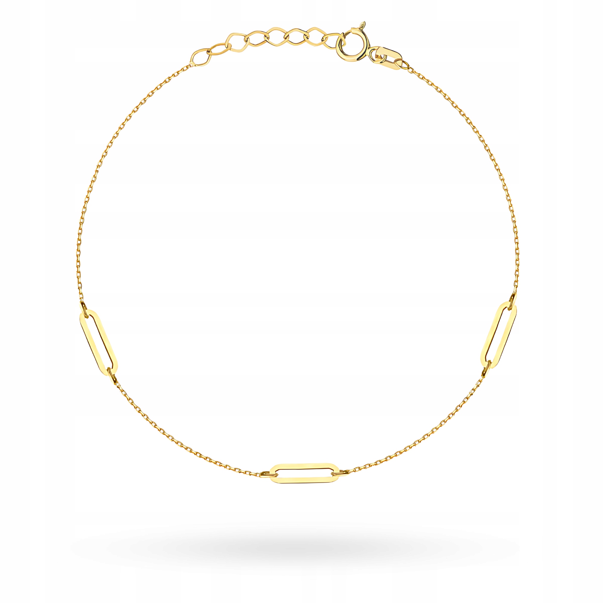 Zlatý Náramek Dámský pr. 585 Jemný s články 14k Krabička