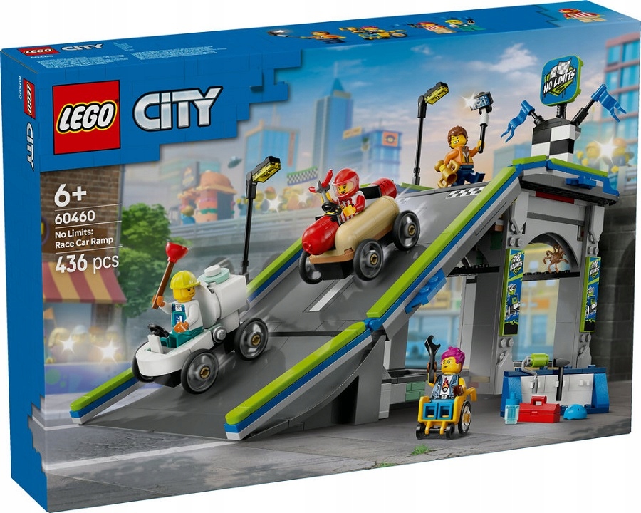 stavebnice Lego City Tor s rampami pro závodníky 436 dílků 60460