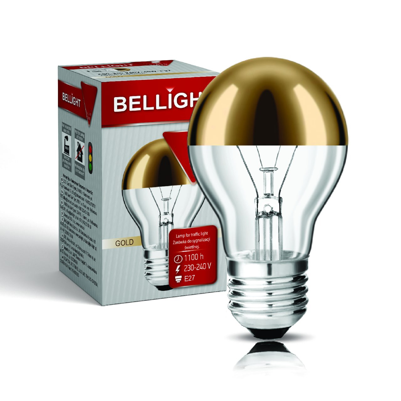 

Żarówka Dekoracyjna Ozdobna A60 230V 40W E27 Gold