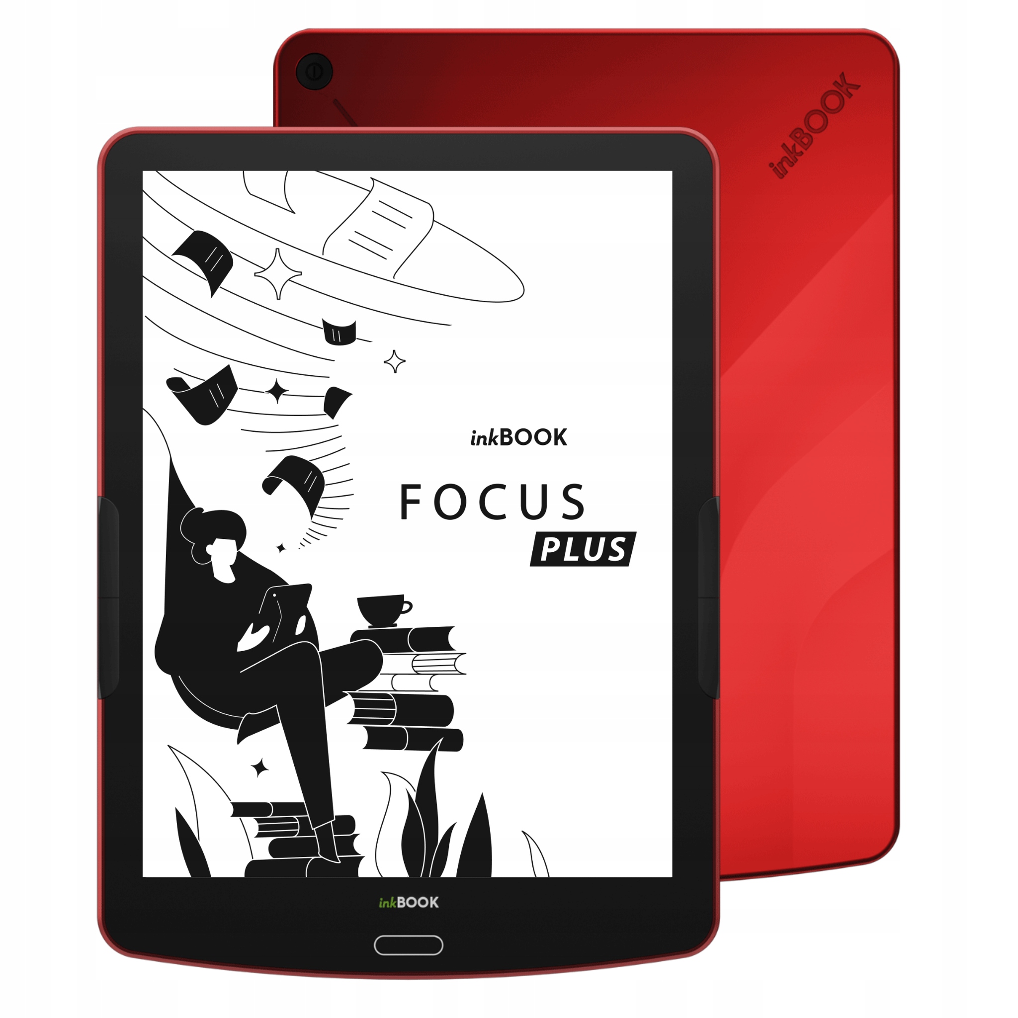 Čtečka e-knih inkBOOK Focus Plus Red 7,8" 32GB Bt Usb-c s Palmknihy