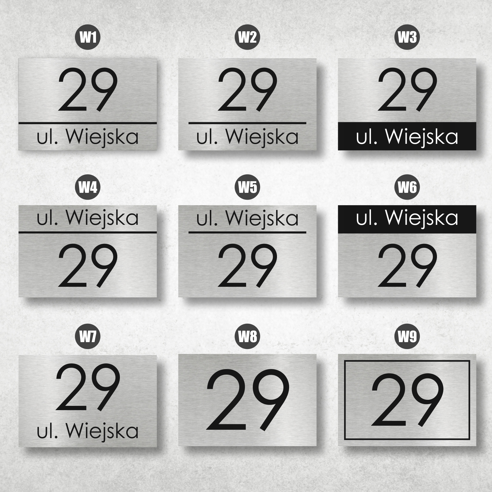 TABLICZKA ADRESOWA NUMER DOMU TRWAŁA I ELEGANCKA CNC 30X20cm DIBOND 3mm UV Marka Multeo