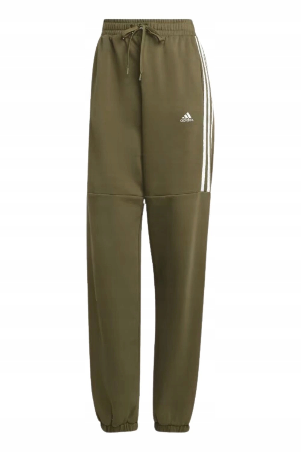 Dámské kalhoty Adidas Hyperglam khaki, módní sportovní tepláky vel.