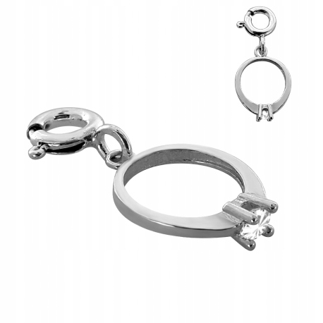 

Charms Pierścionek Z Cyrkonią Srebro 925