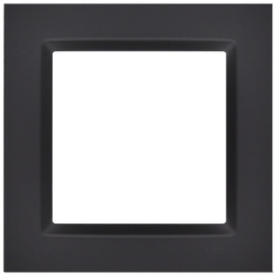 SIMON 10 Ramka maskująca pojedyncza poziom pion 1-krotna czarna mat