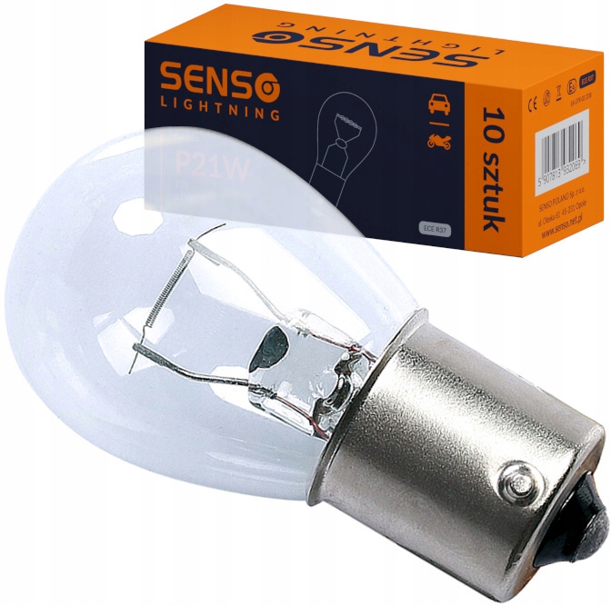 Żarówka Senso P21W 12V Homologacja E4