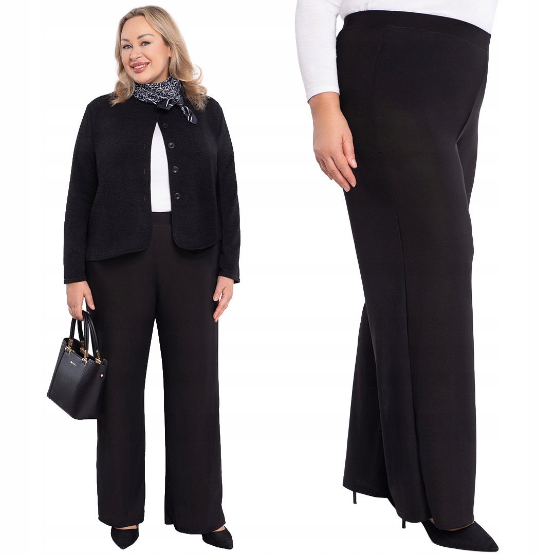 Černé společenské kalhoty plus size velikost 54