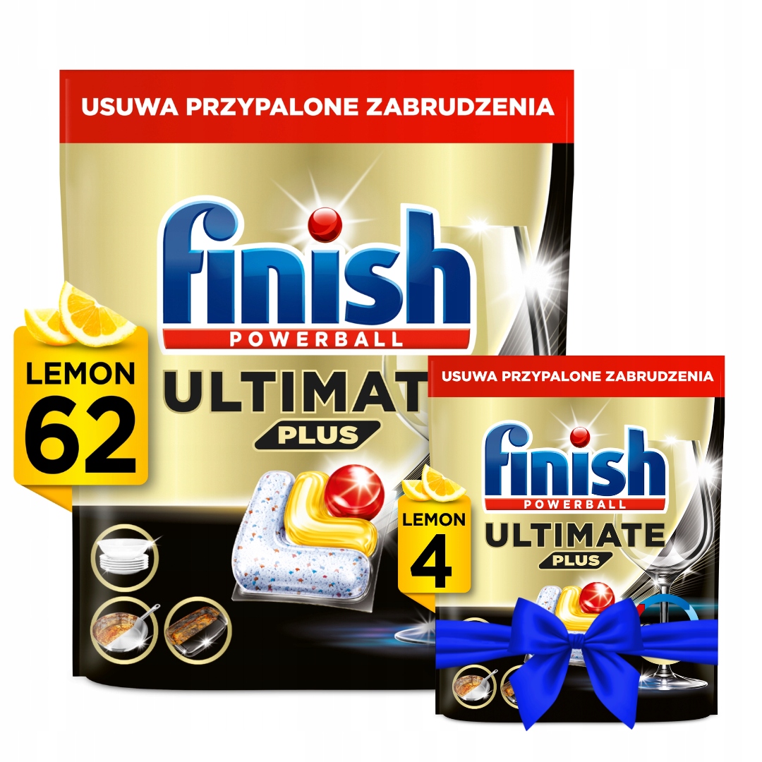 Levně Finish Ultimate Plus kapsle do myčky nádobí 62 Lemon Dárek