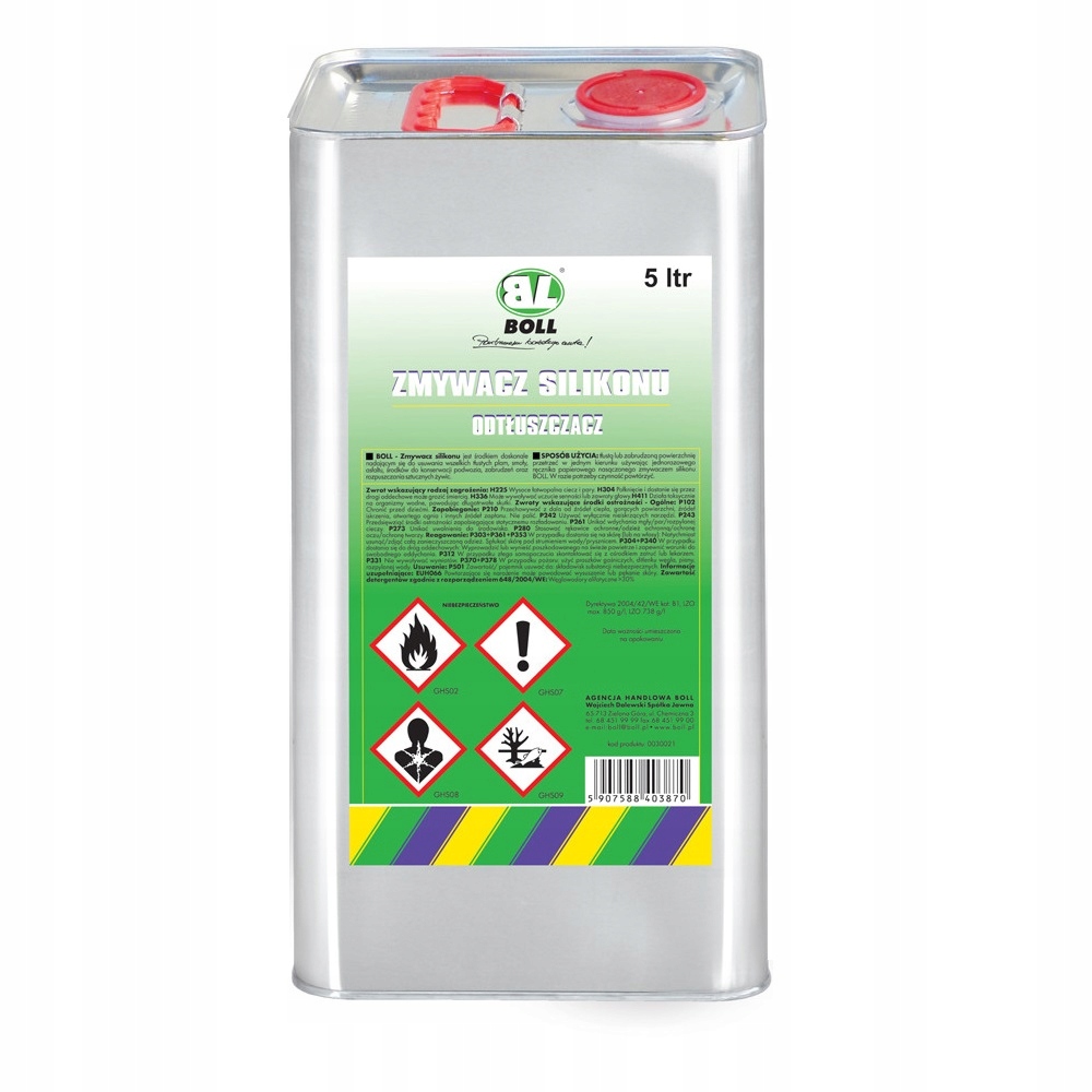 BOLL SILICONE REMOVER 5L ДЛЯ УДАЛЕНИЯ ЖИРНЫХ ПЯТЕН