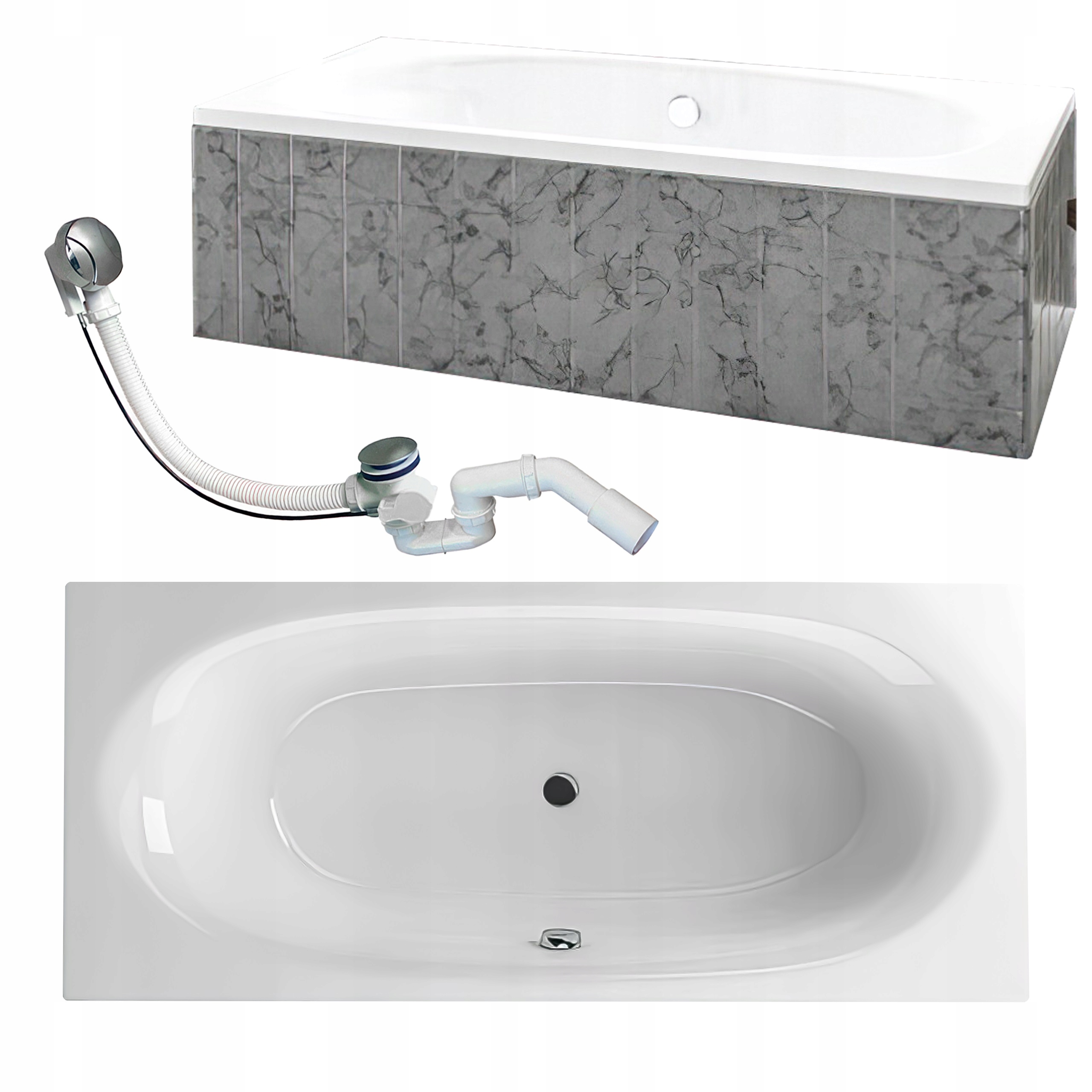 Obdélníková vana Sofa 180x80 Sifon