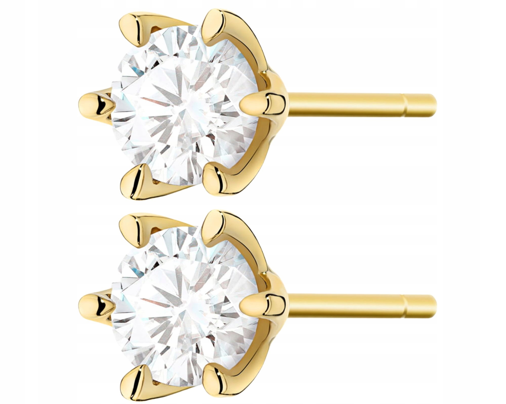 Velké Zlaté Náušnice S Labračními Brilianty 2,00 Ct