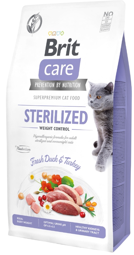 Brit Care Cat Grain Free Sterilised Weight Control Karma Dla Kota 7kg