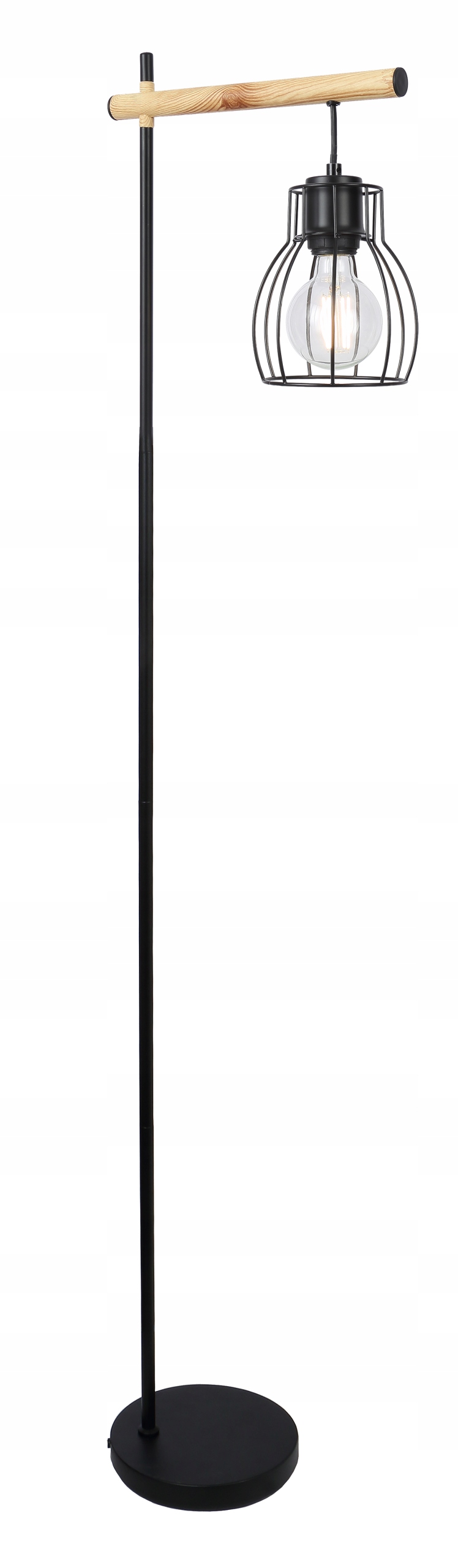 Čierne podlahové svietidlo loft E27 Bernita 51-78766 Candellux