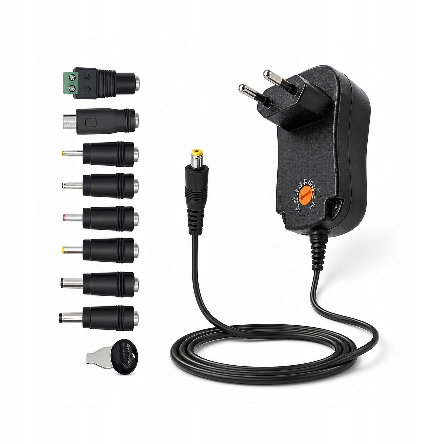 Zasilacz Uniwersalny Regulowany 3-12V 30W 2,5A Usb 8 Końcówek DC