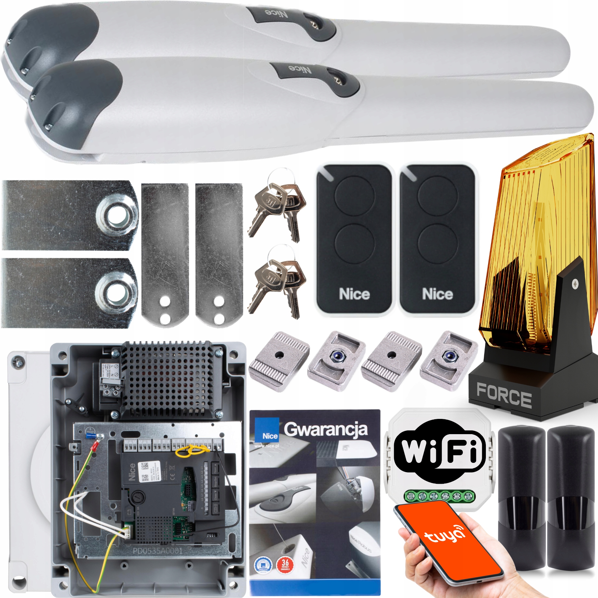 Sada automatizace pro brány Nice Wingo 2024 Wifi ovladač, Led Lampa