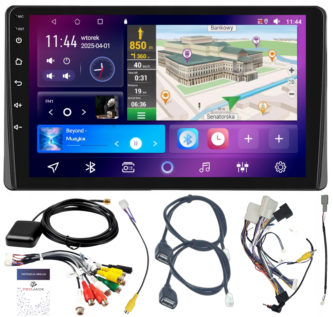 Autorádio Toyota Sienna 2015-2020 Wifi Carplay Bt Usb 4GB 64GB