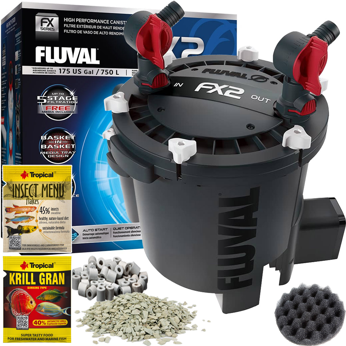 Fluval FX2 Filtr Zewnętrzny Kubełkowy