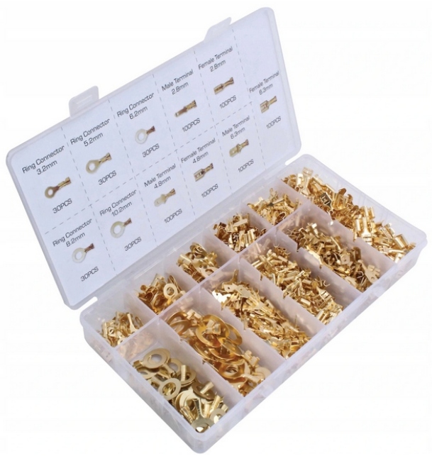 ZESTAW KONEKTORY ELEKTRYCZNE + TERMOKURCZKI ASTA Materiał polichlorek winylu (PVC)