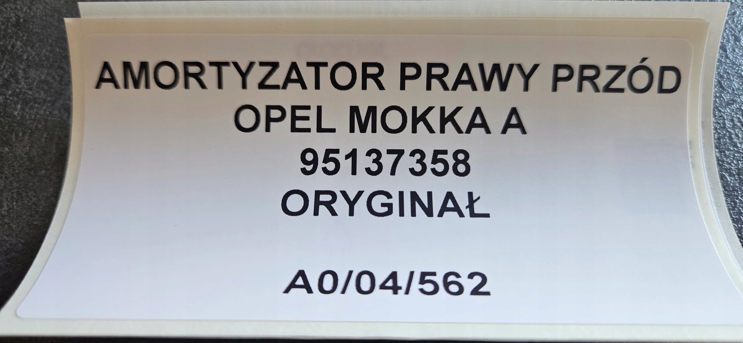 shock absorber right front OPEL MOKKA A 95137358