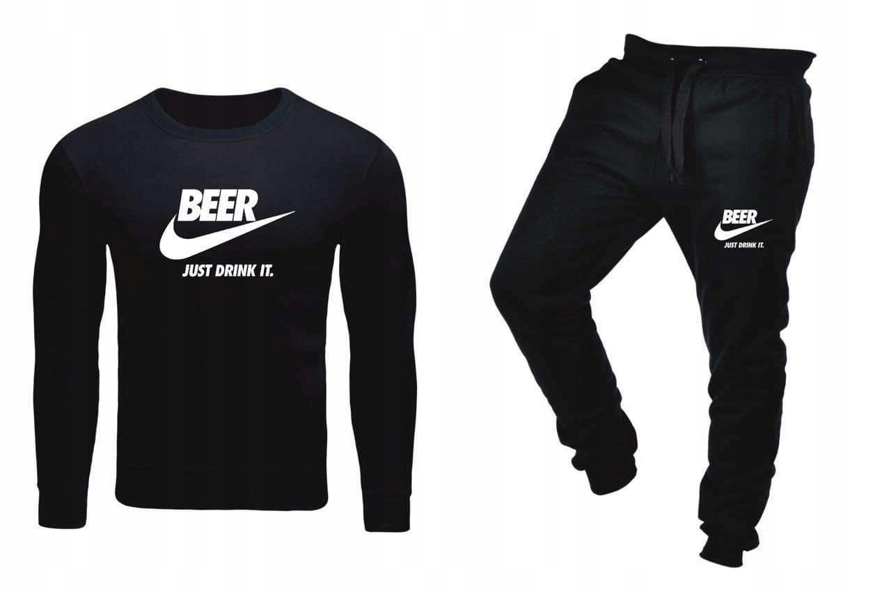 Pánská Teplákovka Tepláková Souprava Beer Just Drink It Black XL