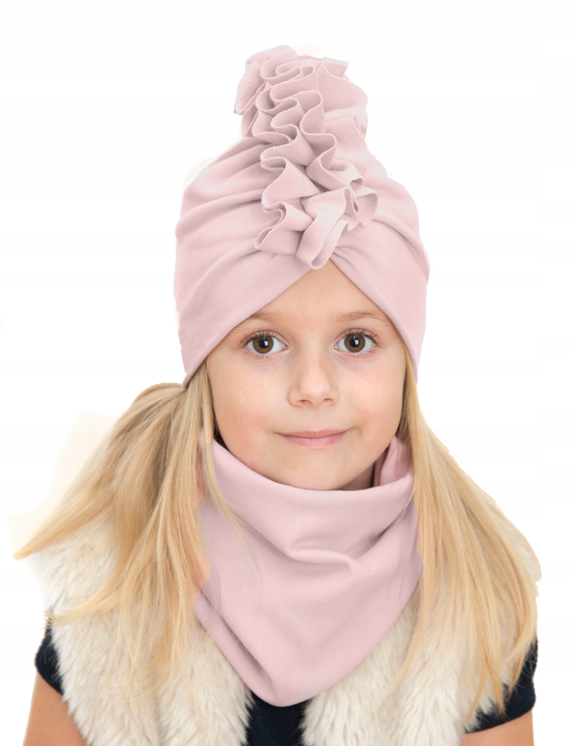 

Zestaw Czapka , Turban + Komin od 0 do 14 lat