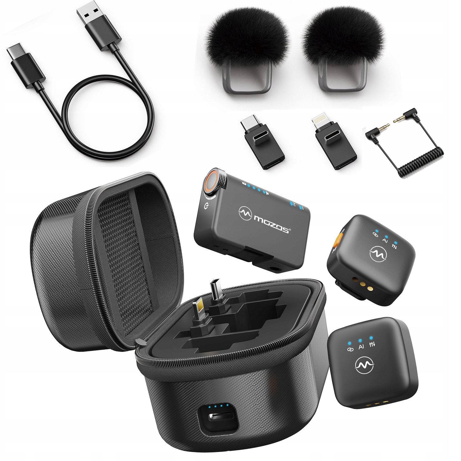 Bezdrátový Kravatový Mikrofon Pro Telefon 2.4 Ghz Usb-c Lightning