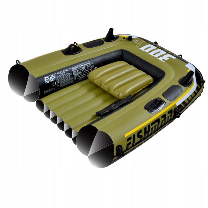 Ponton rybacki FISHMAN ŁATKI + pompka + wiosła Dopuszczalne obciążenie 340 kg
