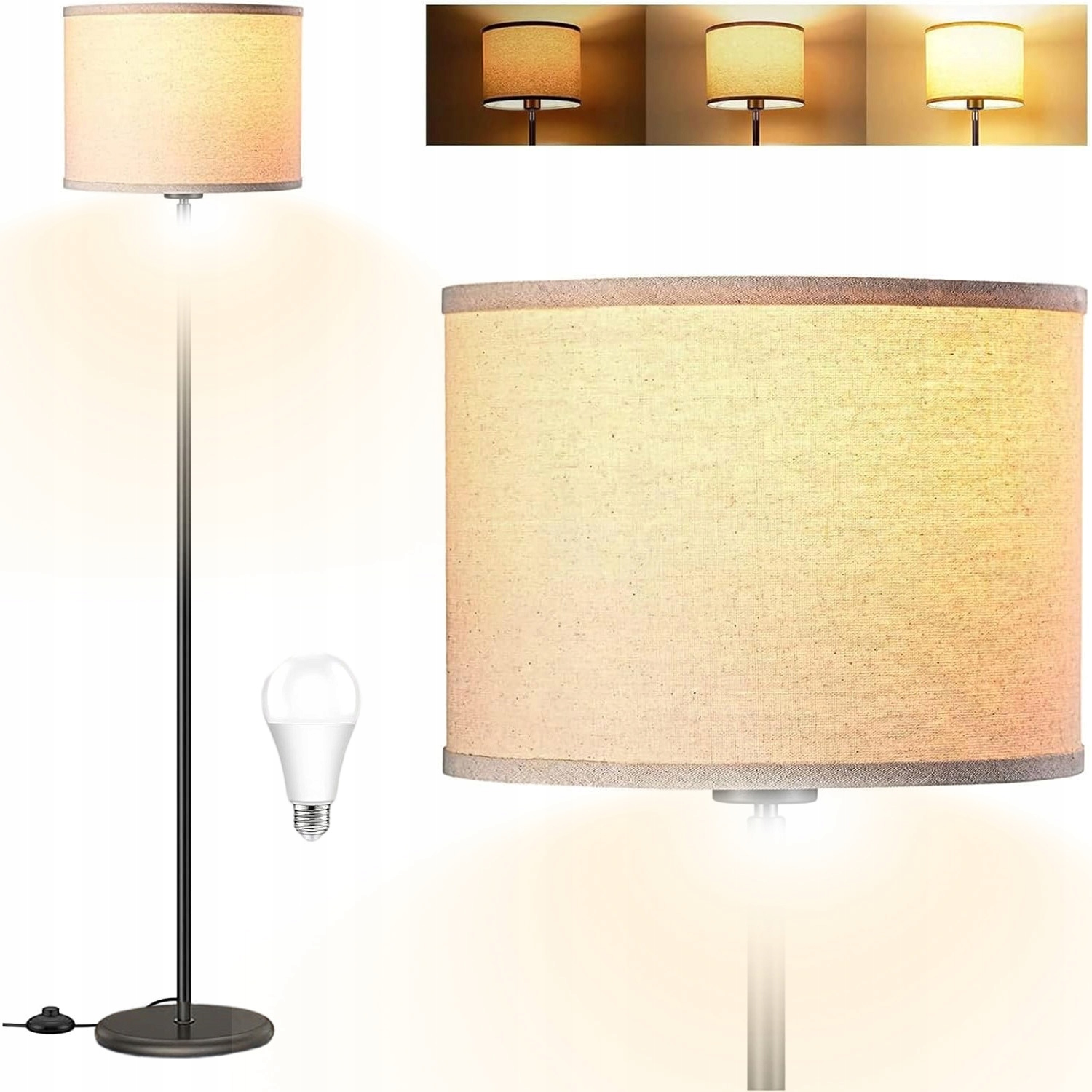 Podlahová Lampa Do Obývacího Pokoje, Ložnice, Stojící, Ledová, Ozdobná Lampa, 156 CM